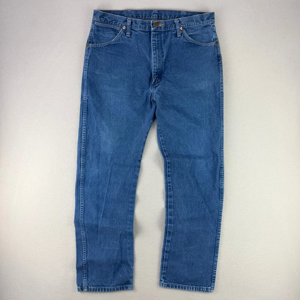 Wrangler Jeans 13MWZ Cowboy Cut Mens 36x32 Blue Denim‎ Western Rodeo Retro Work